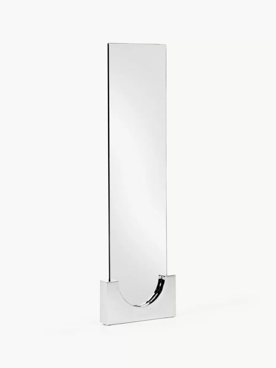 Standspiegel-Westwing Collection Eckiger Standspiegel Finn mit Metallfuß