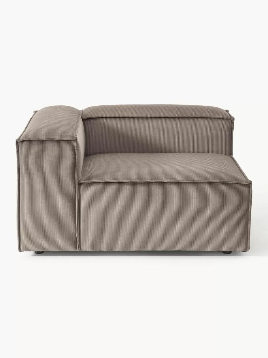 Sofas | Sofaserien-Westwing Collection Eckmodul Lennon aus Cord Cord Taupe