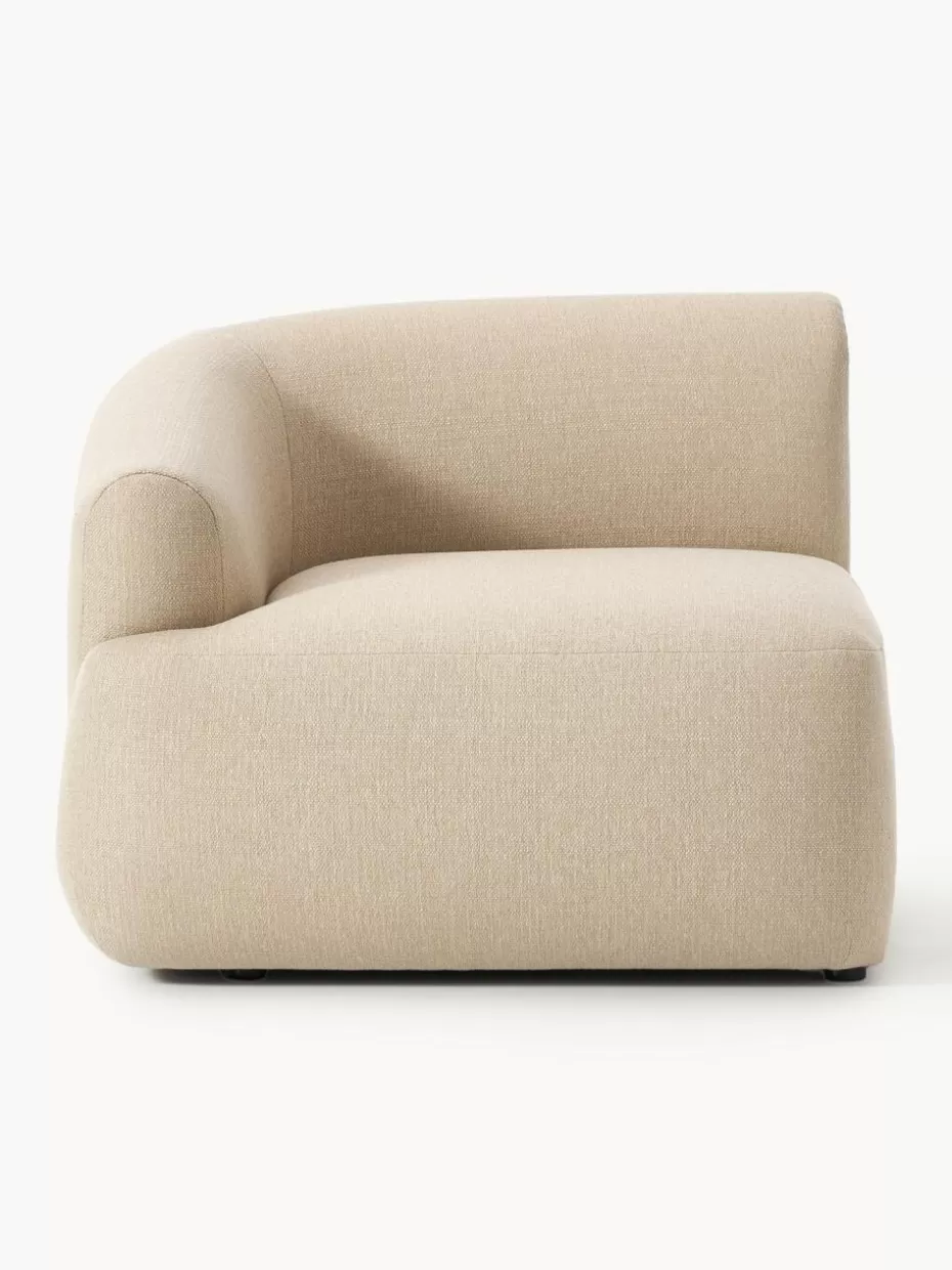 Sofas | Sofaserien-Westwing Collection Eckmodul Sofia Webstoff Hellbeige