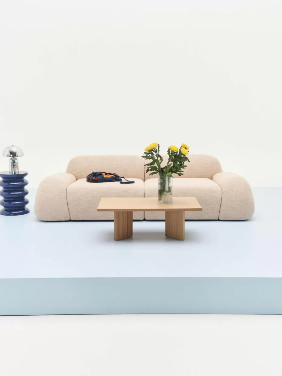 Sofas | Sofaserien-Westwing Collection Eckmodul Wolke aus Bouclé Bouclé Peach