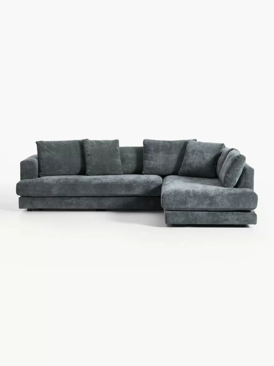 Sofas | Sofaserien-Westwing Collection Ecksofa Tribeca Webstoff Graublau