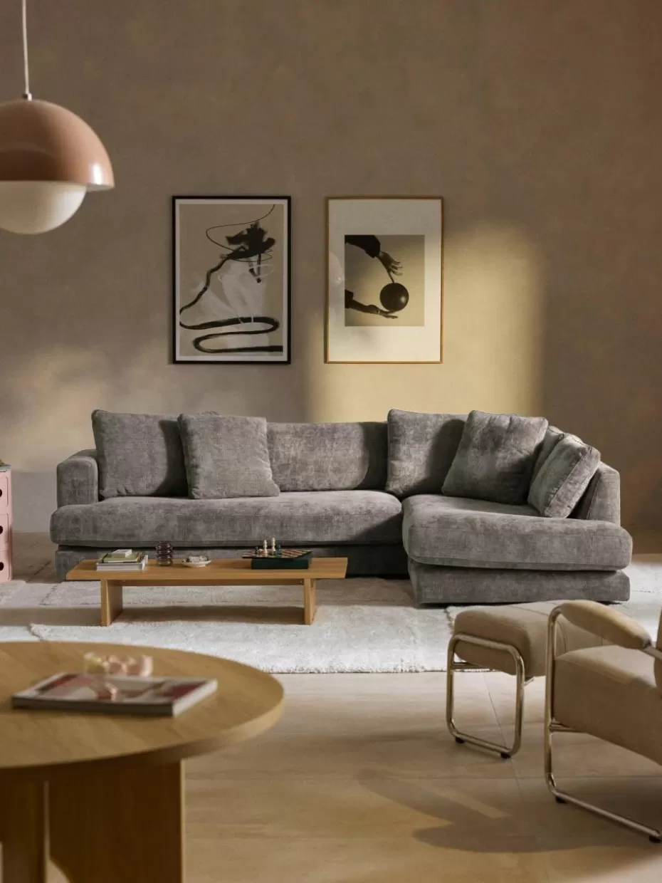 Sofas | Sofaserien-Westwing Collection Ecksofa Tribeca Webstoff Taupe