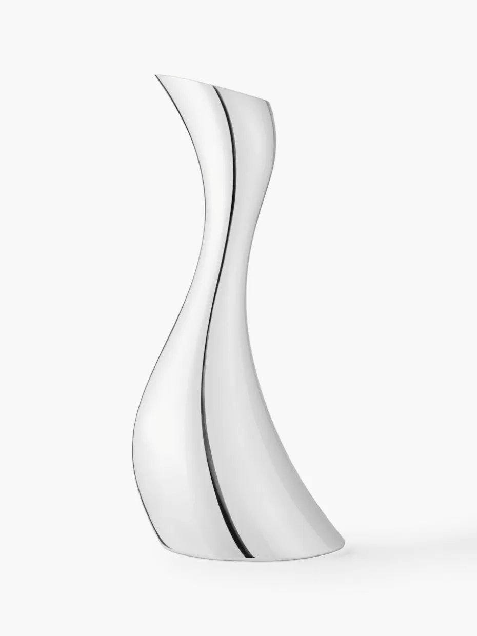Kannen & Karaffen-Georg Jensen Edelstahl-Karaffe Cobra in organischer Form, 1.2 L