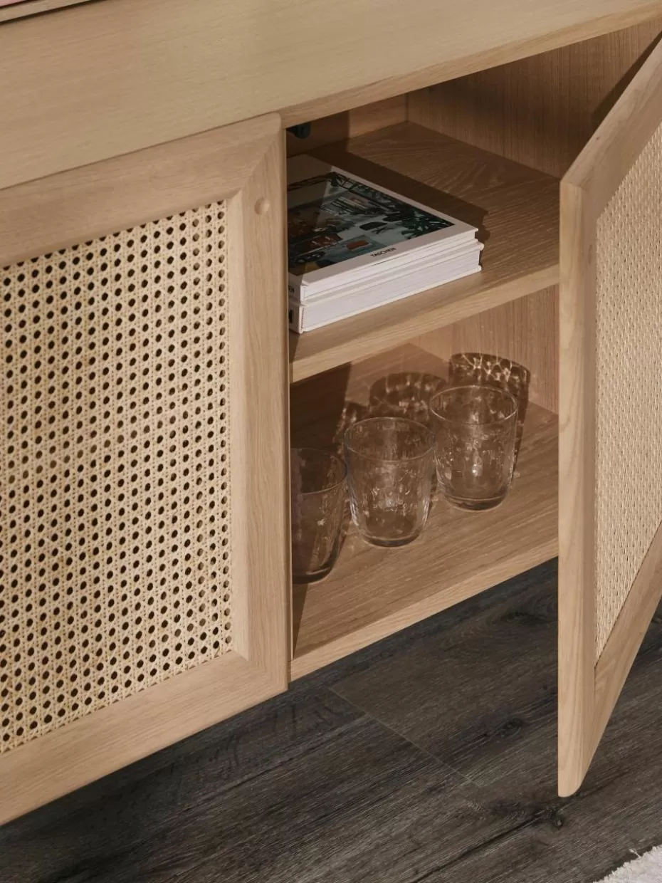 Kommoden & Sideboards | Kommoden & Sideboards-Westwing Collection Eichenholz-Sideboard Jolie mit Wiener Geflecht