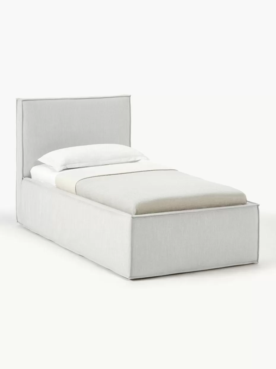 Betten-Westwing Collection Einzelbett Dream mit Stauraum Webstoff Greige