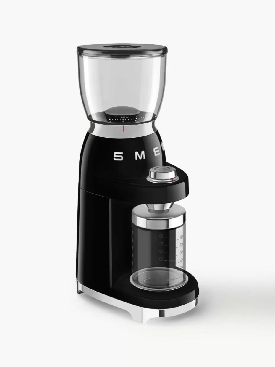 Kaffeemaschinen-Smeg Elektrische Kaffeemühle 50's Style Schwarz, glänzend