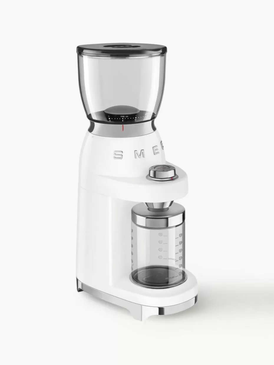 Kaffeemaschinen-Smeg Elektrische Kaffeemühle 50's Style Weiß, glänzend