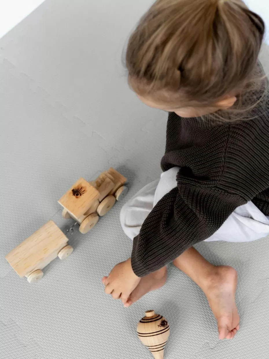 Spielzeug & Kuscheltiere | Teppiche-Toddlekind Erweiterbare Spielmatte Clay, 9-tlg. Hellgrau