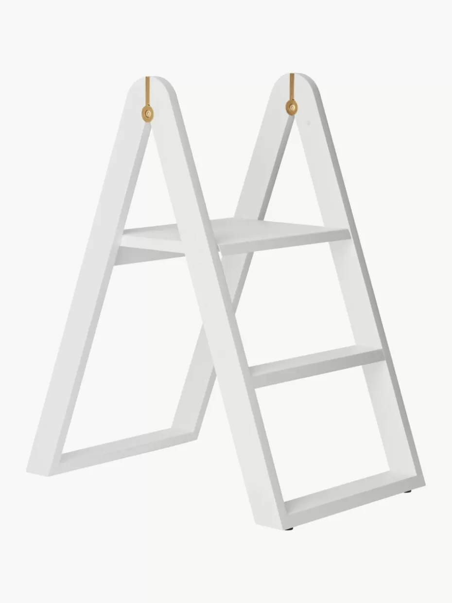 Hocker-Gejst Eschenholz-Stehleiter Reech Weiß