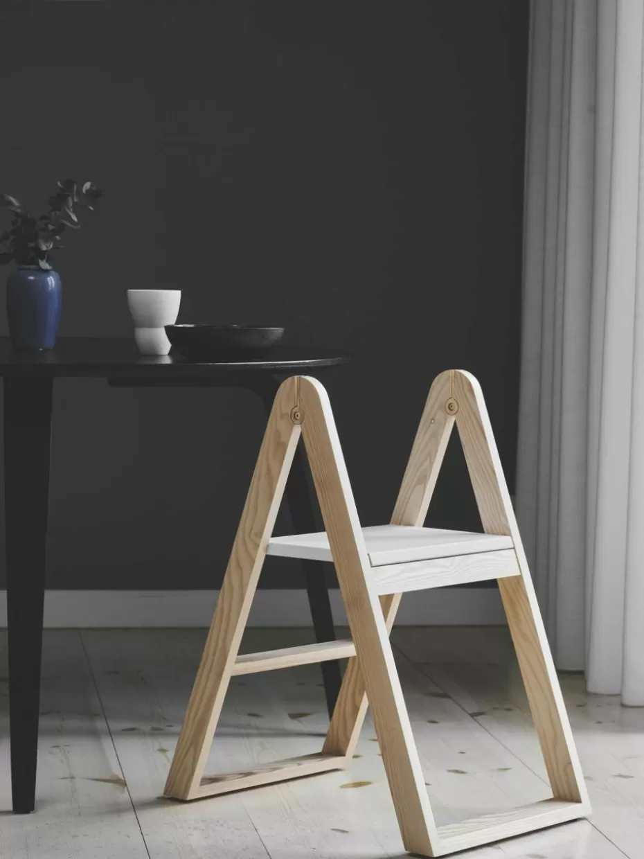Hocker-Gejst Eschenholz-Stehleiter Reech Eschenholz, Weiß