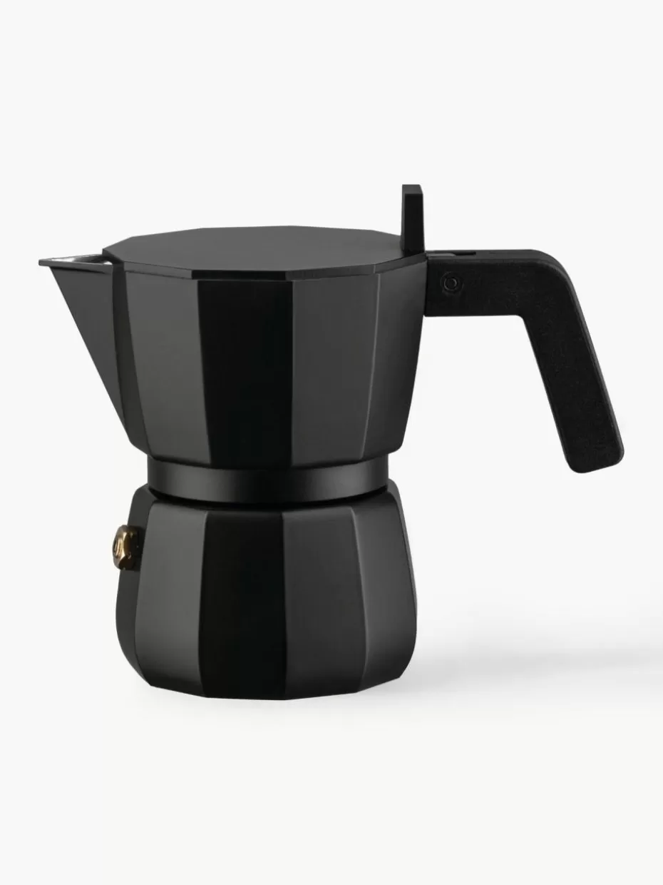 Kaffeemaschinen-Alessi Espressokocher Moka, in verschiedenen Größen Schwarz
