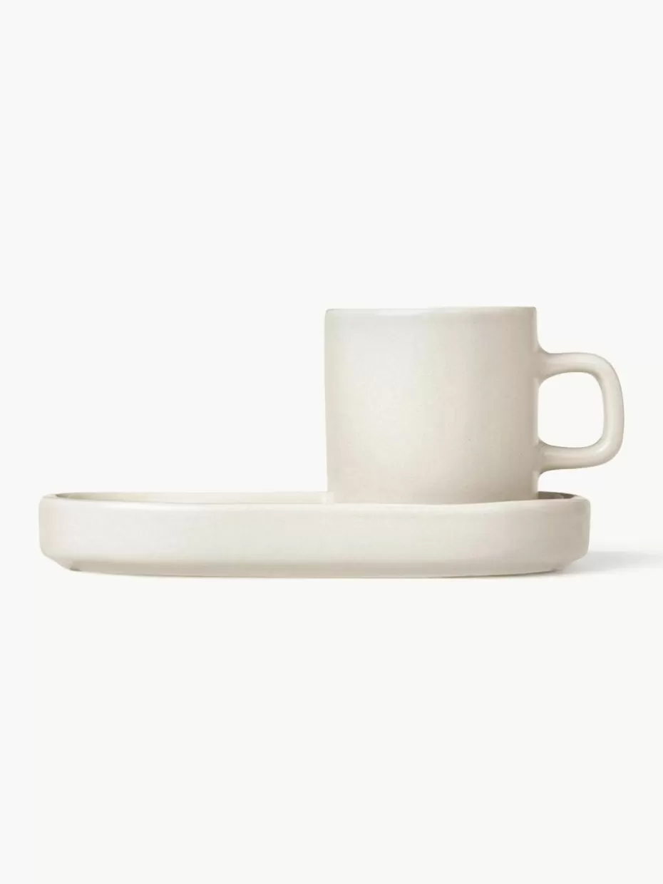 Tassen-Blomus Espressotassen Pilar mit Untertassen, 2 Stück