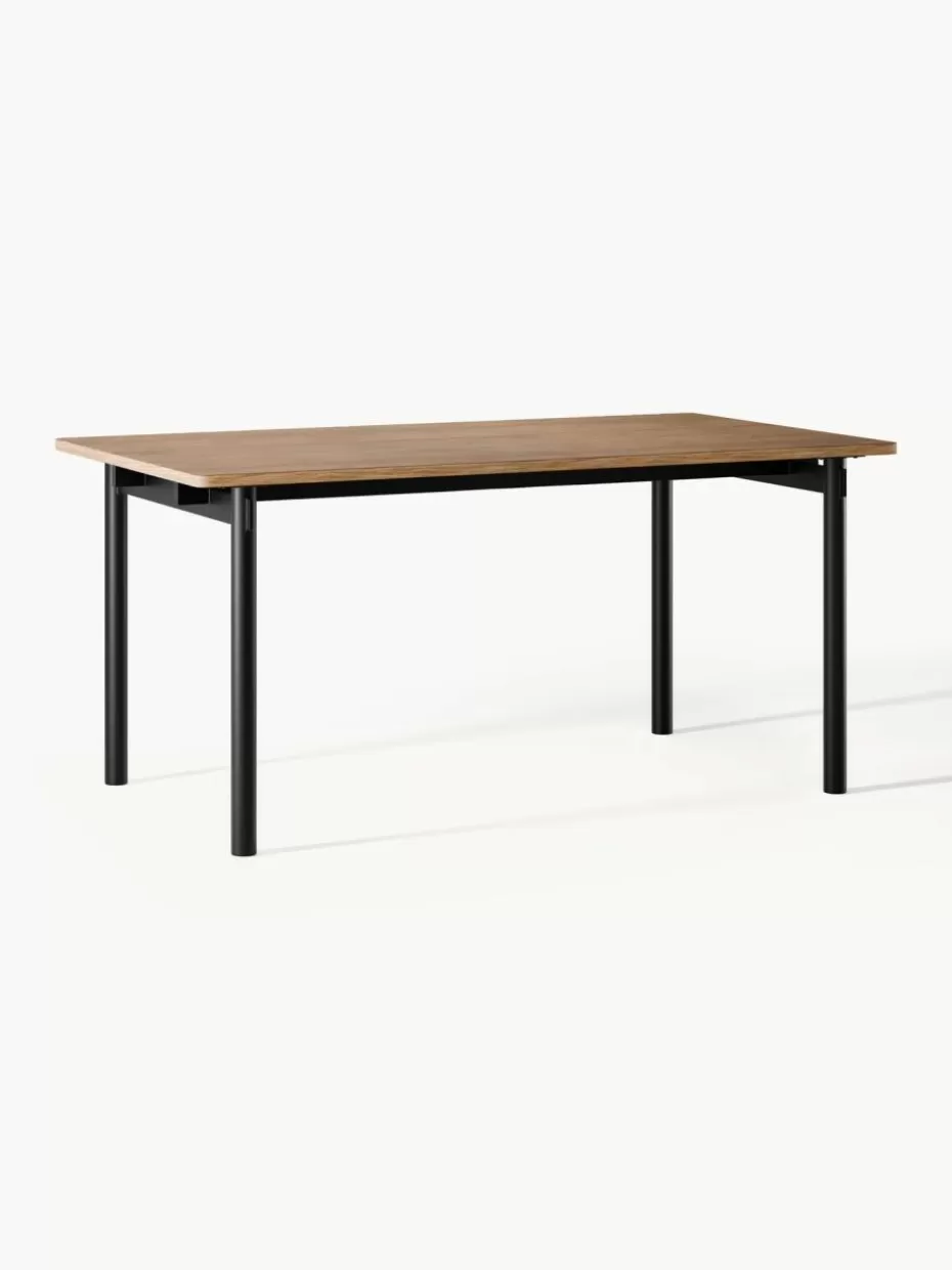 Esstische-Westwing Collection Esstisch Mavi, in verschiedenen Größen Eichenholz, Schwarz