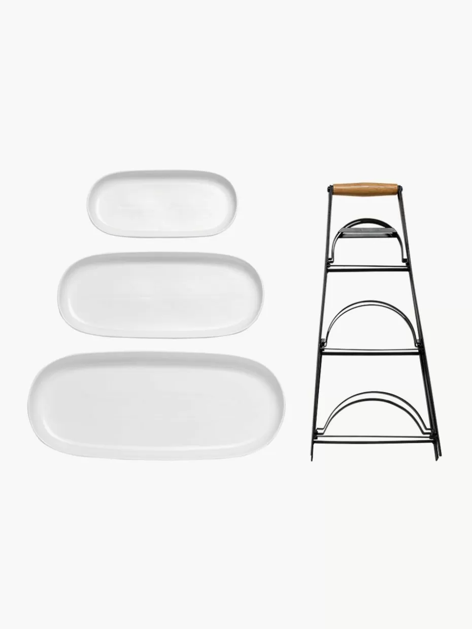 Etageren & Tortenplatten-Ladelle Etagere Tower mit abnehmbaren Ablageflächen aus Porzellan