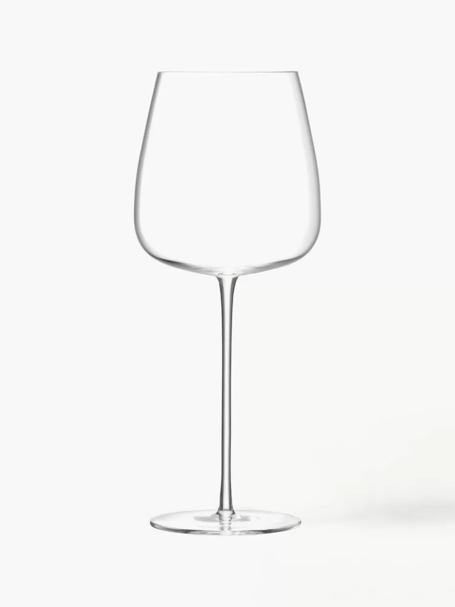 Weingläser-Lsa International Filigrane mundgeblasene Rotweingläser Wine Culture, 2 Stück