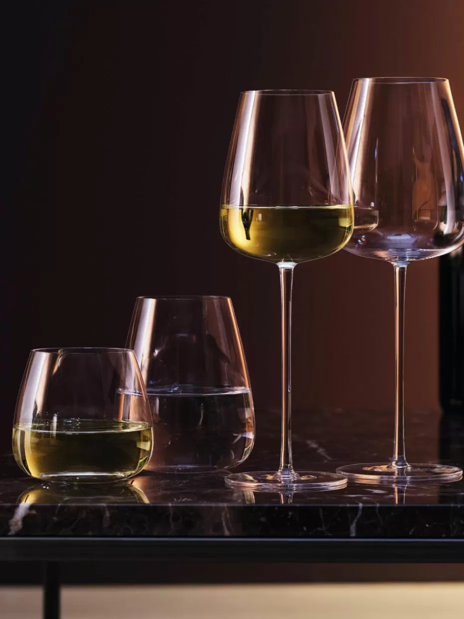 Weingläser-Lsa International Filigrane mundgeblasene Weißweingläser Wine Culture, 2 Stück