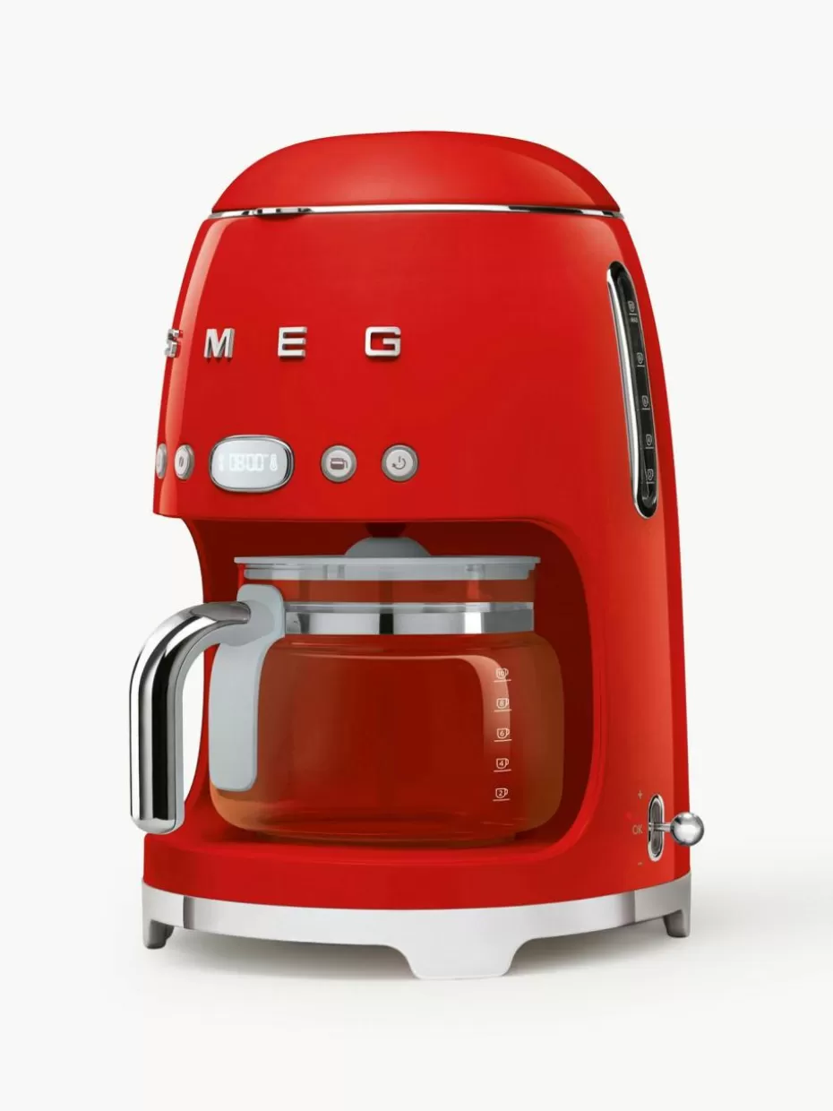 Kaffeemaschinen-Smeg Filterkaffeemaschine 50's Style Rot, glänzend