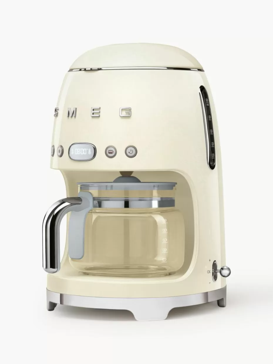 Kaffeemaschinen-Smeg Filterkaffeemaschine 50's Style Cremeweiß, glänzend