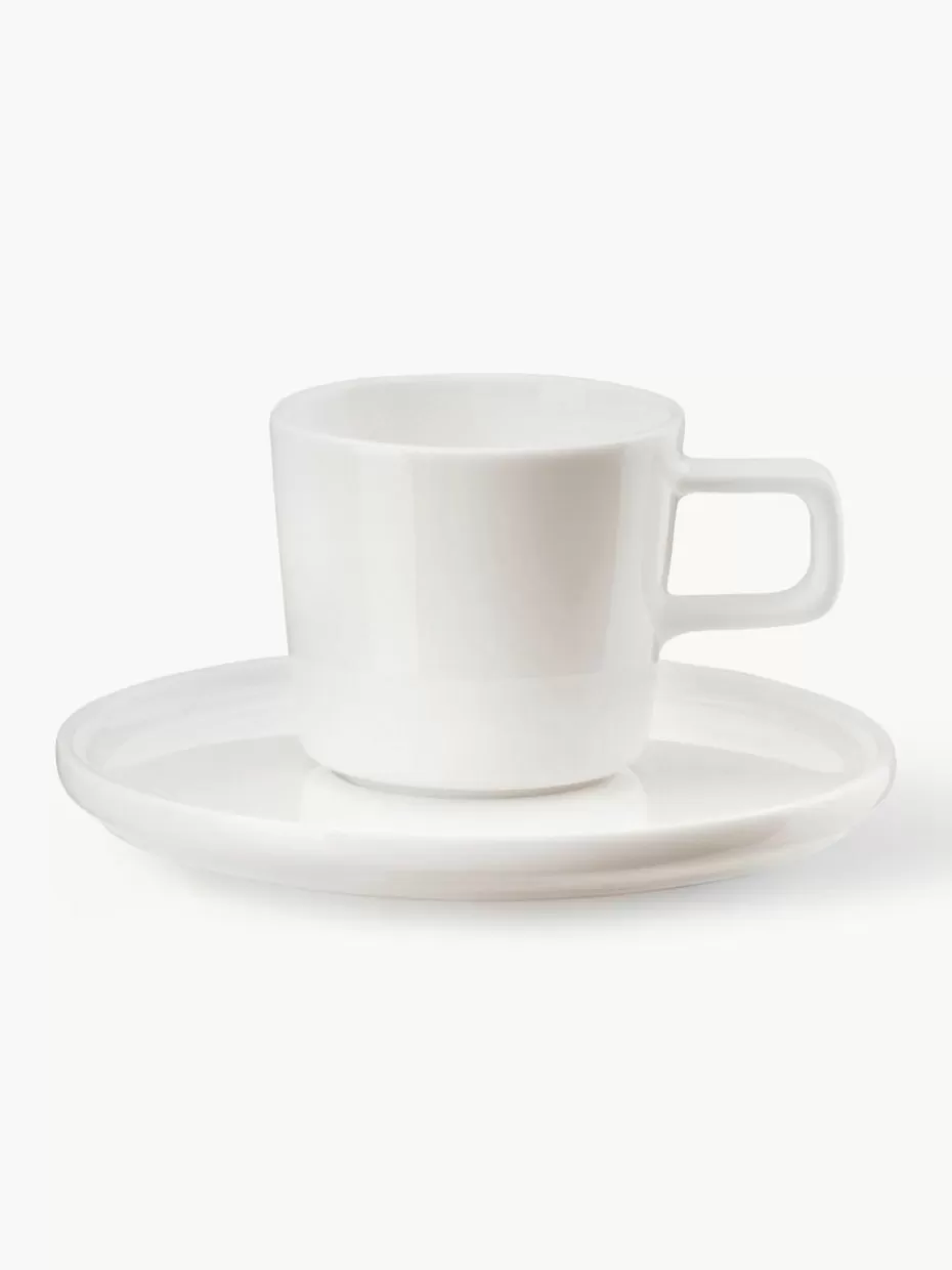 Tassen | Geschirrserien-Asa Selection Fine Bone China Espressotassen Oco mit Unterteller, 6 Stück