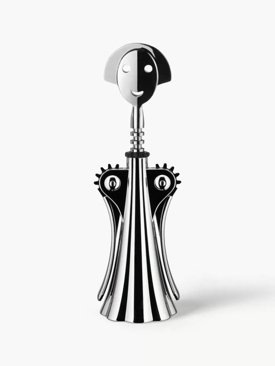 Küchenhelfer-Alessi Flaschenöffner Anna G. Silberfarben