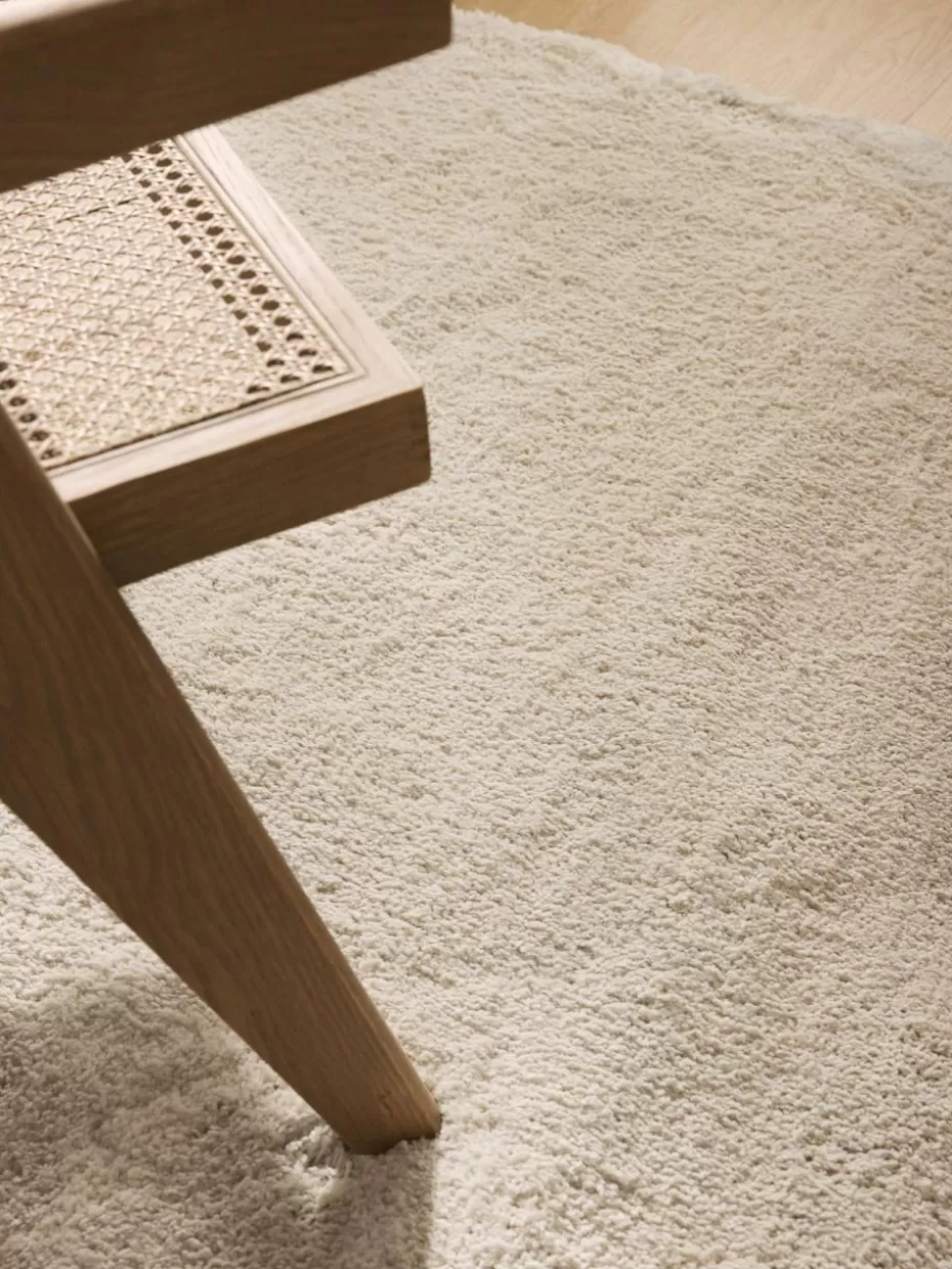 Rechteckige Teppiche-Westwing Collection Flauschiger Hochflor-Teppich Leighton Cremeweiß