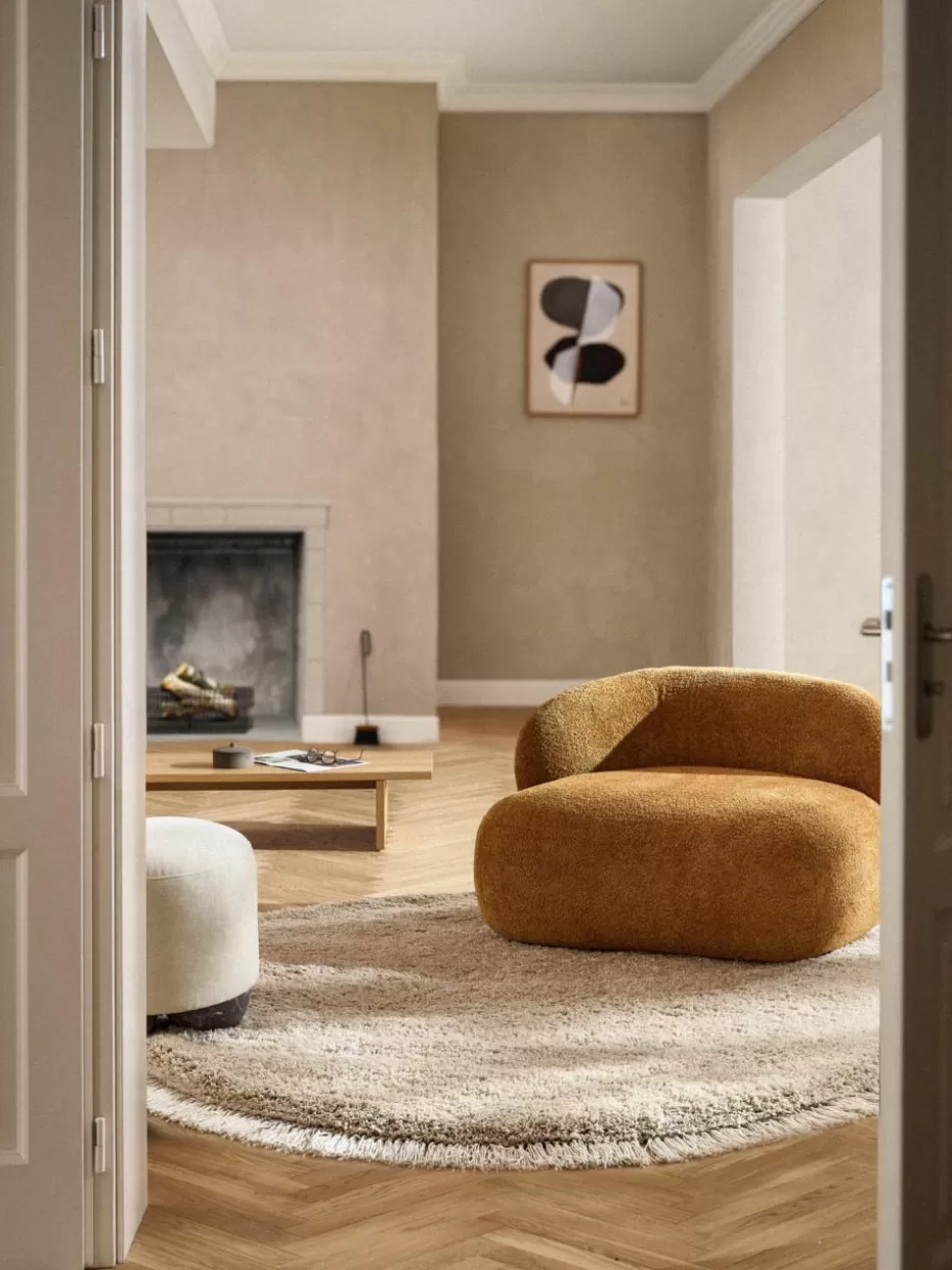 Runde Teppiche-Westwing Collection Flauschiger runder Hochflor-Teppich Dreamy mit Fransen