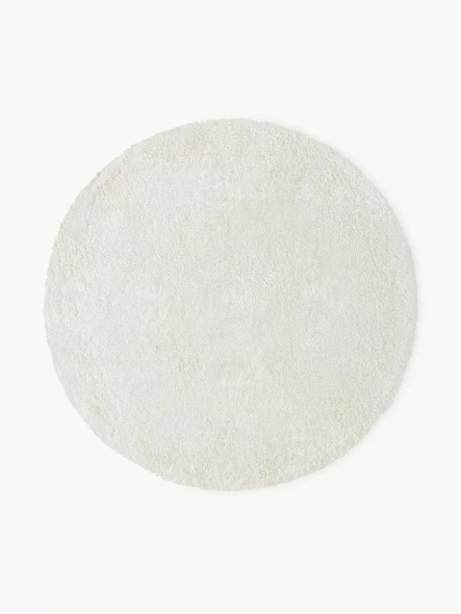 Runde Teppiche-Westwing Collection Flauschiger runder Hochflor-Teppich Leighton Off White