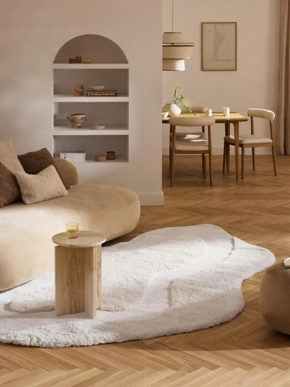 Rechteckige Teppiche-Westwing Collection Flauschiger Teppich Kyla in organischer Form