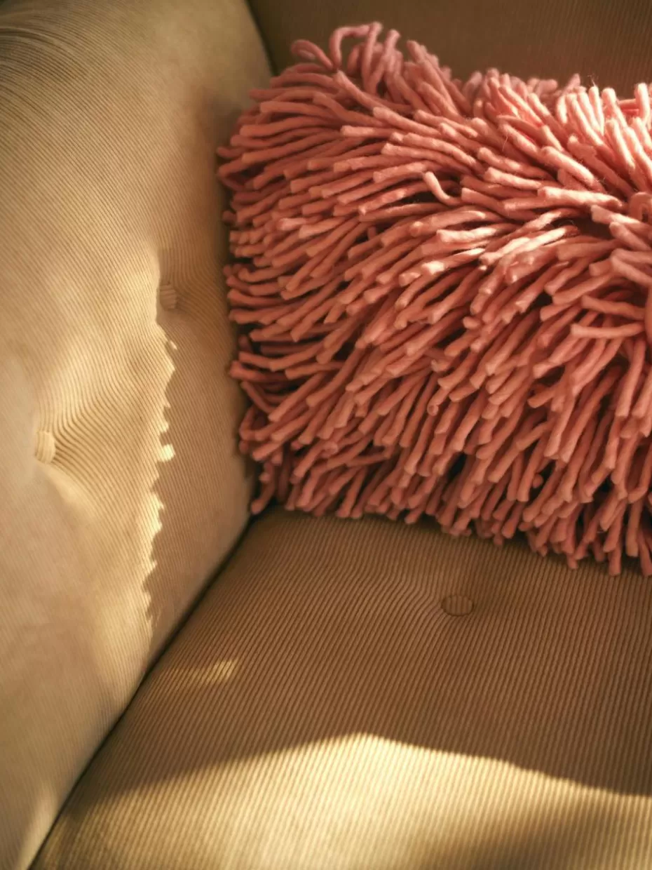 Dekokissen-HKLIVING Flauschiges Kissen Rugged, handgefertigt