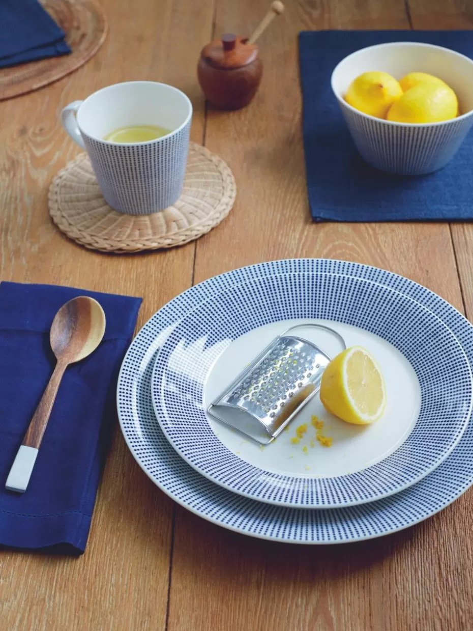 Teller-Royal Doulton Frühstücksteller Pacific Blue aus Porzellan Gepunktet