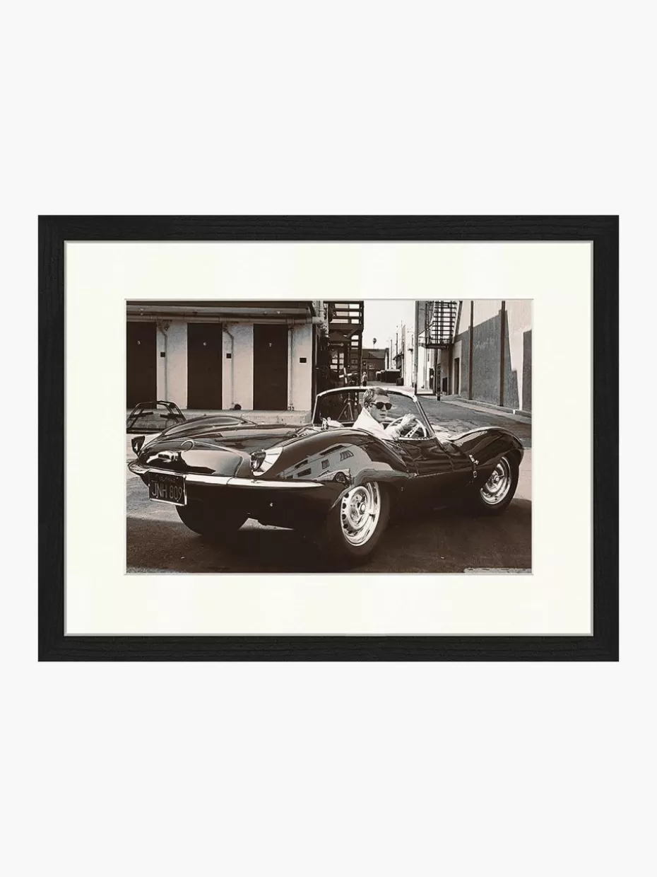 Bilder-Any Image Gerahmte Fotografie Steve McQueen in his Jaguar