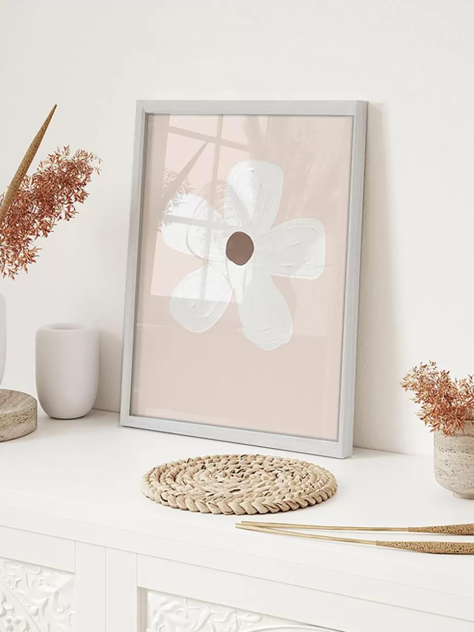 Deko-Any Image Gerahmter Digitaldruck White Flower