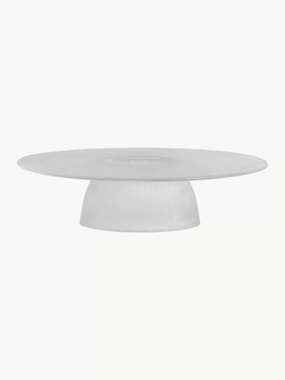 Etageren & Tortenplatten-Nordal Geriffelte Tortenplatte Fig aus Glas