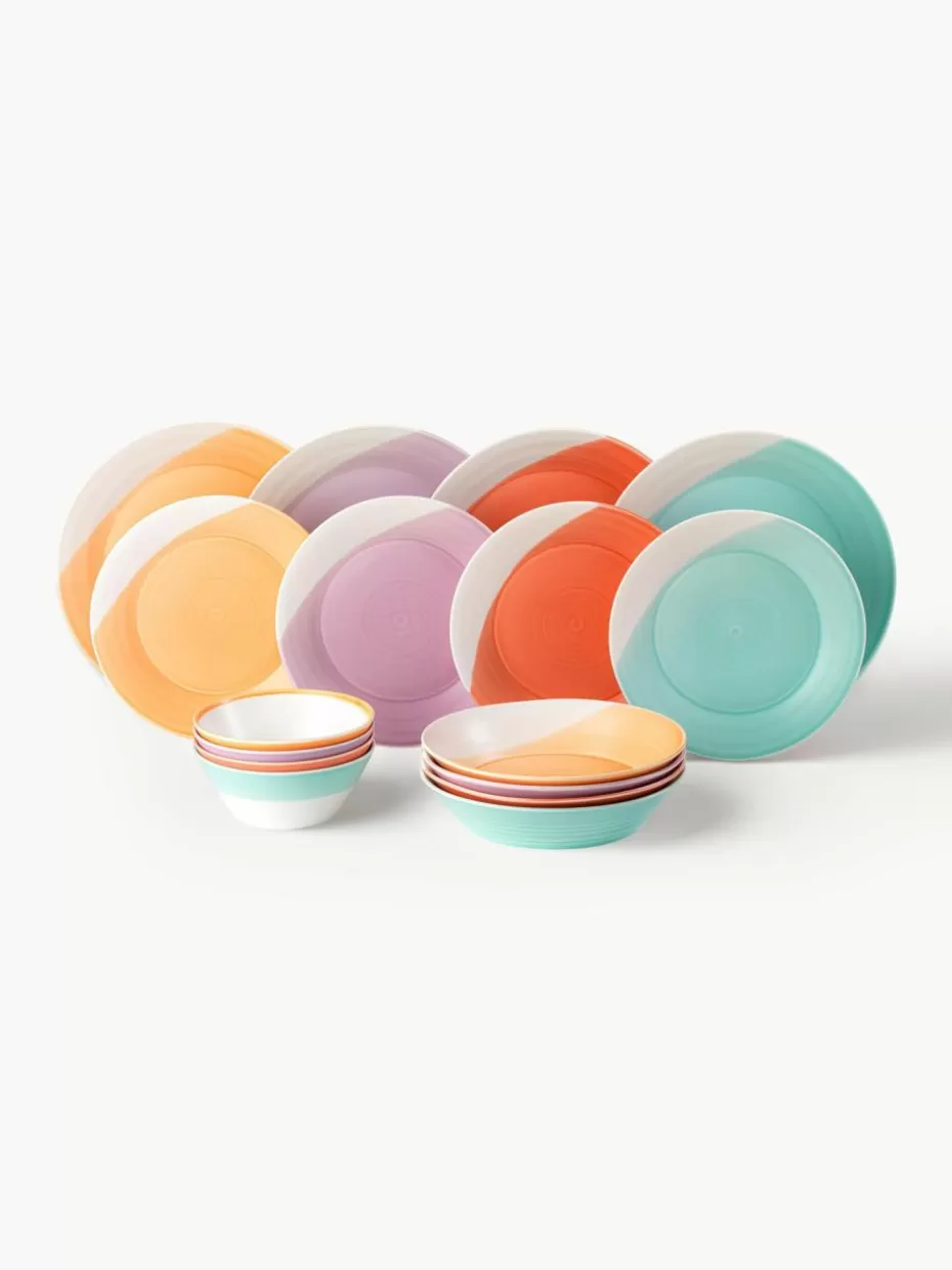 Geschirr-Sets-Royal Doulton Geschirr-Set 1815 Brights aus Porzellan, 4 Personen (16-tlg.)