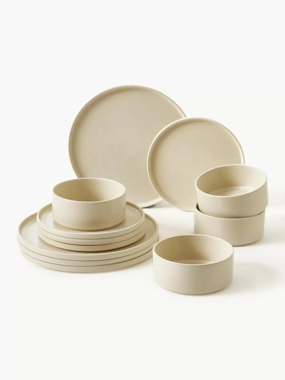 Geschirr-Sets | Geschirrserien-Westwing Collection Geschirr-Set Lowri, 4 Personen (12-tlg.)