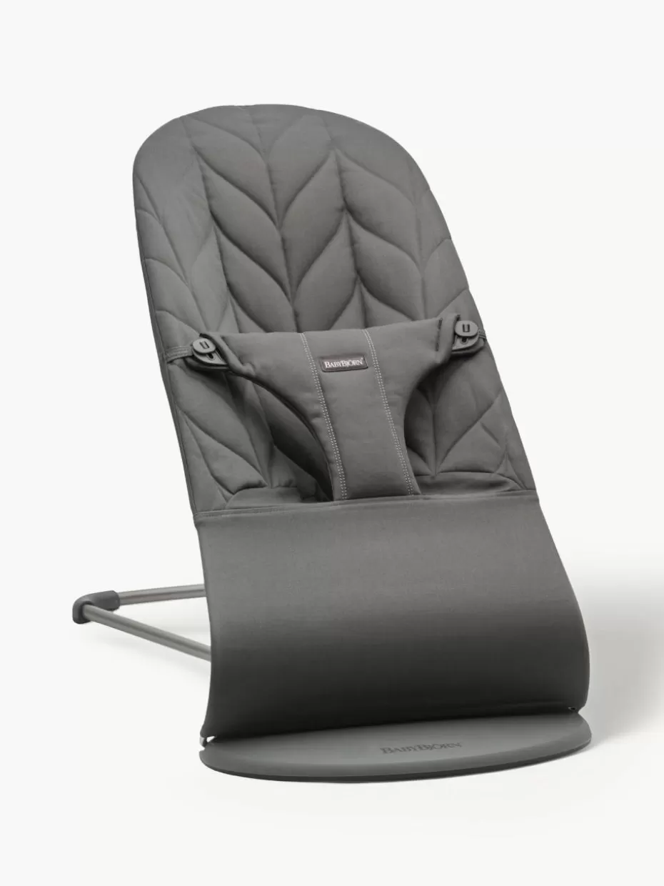 Stühle-BabyBjörn Gesteppte Babywippe Bliss Dunkelgrau
