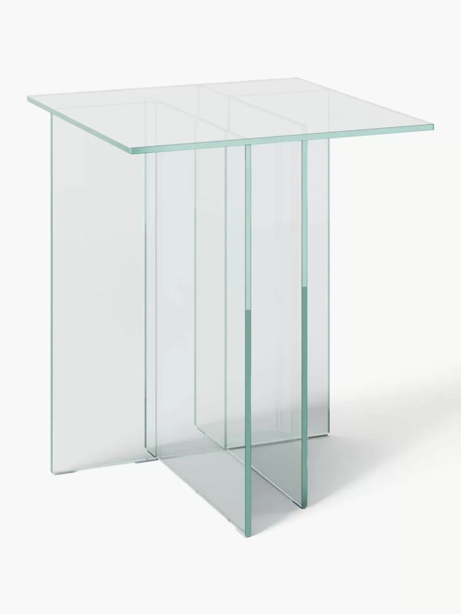 Beistelltische-Westwing Collection Glas-Beistelltisch Anouk Transparent