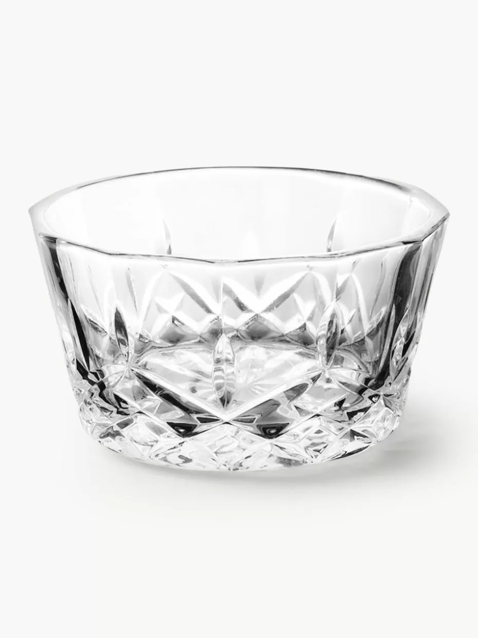 Dipschalen & Snackschalen-Aida Glas-Dipschälchen Harvey mit Kristallrelief, 4 Stück