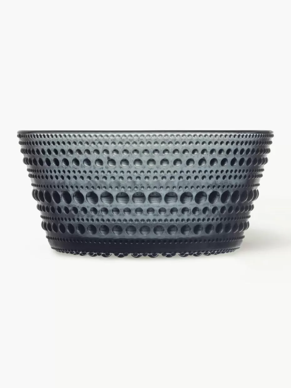 Schalen & Bowls-iittala Glas-Dipschälchen Kastehelmi Dunkelgrau, transparent