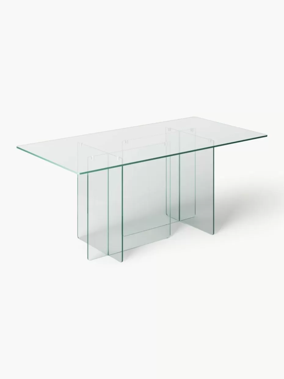 Esstische-Westwing Collection Glas-Esstisch Anouk, 180 x 90 cm Transparent
