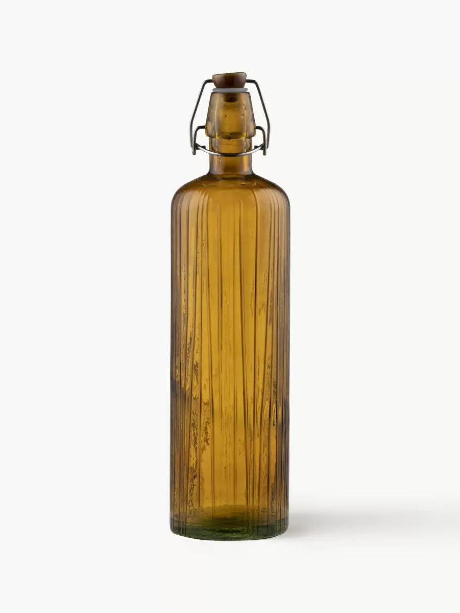 Kannen & Karaffen-Bitz Glasflasche Kusintha, 1.2 L Ockergelb