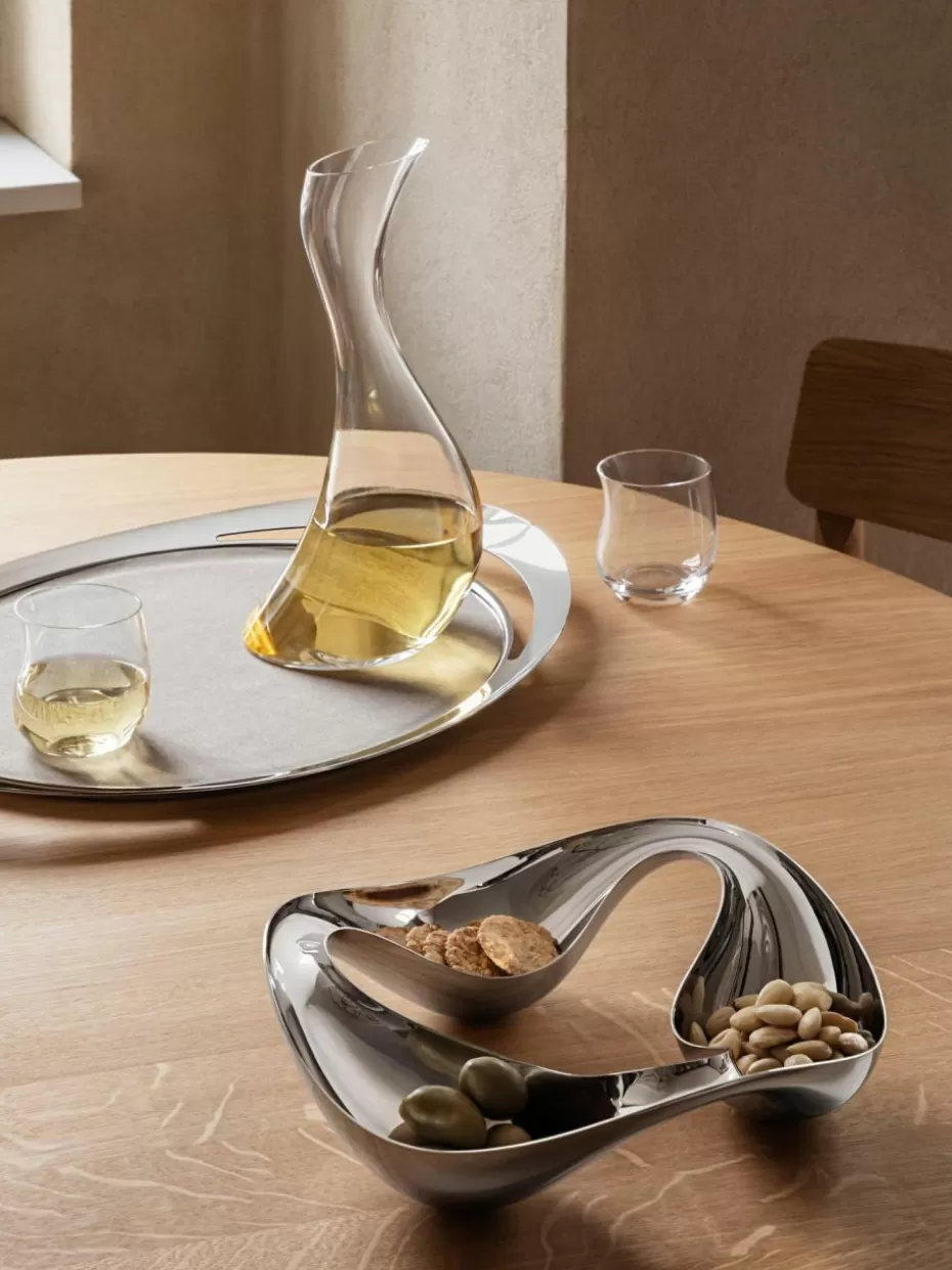 Kannen & Karaffen-Georg Jensen Glas-Karaffe Cobra in organischer Form, 750 ml