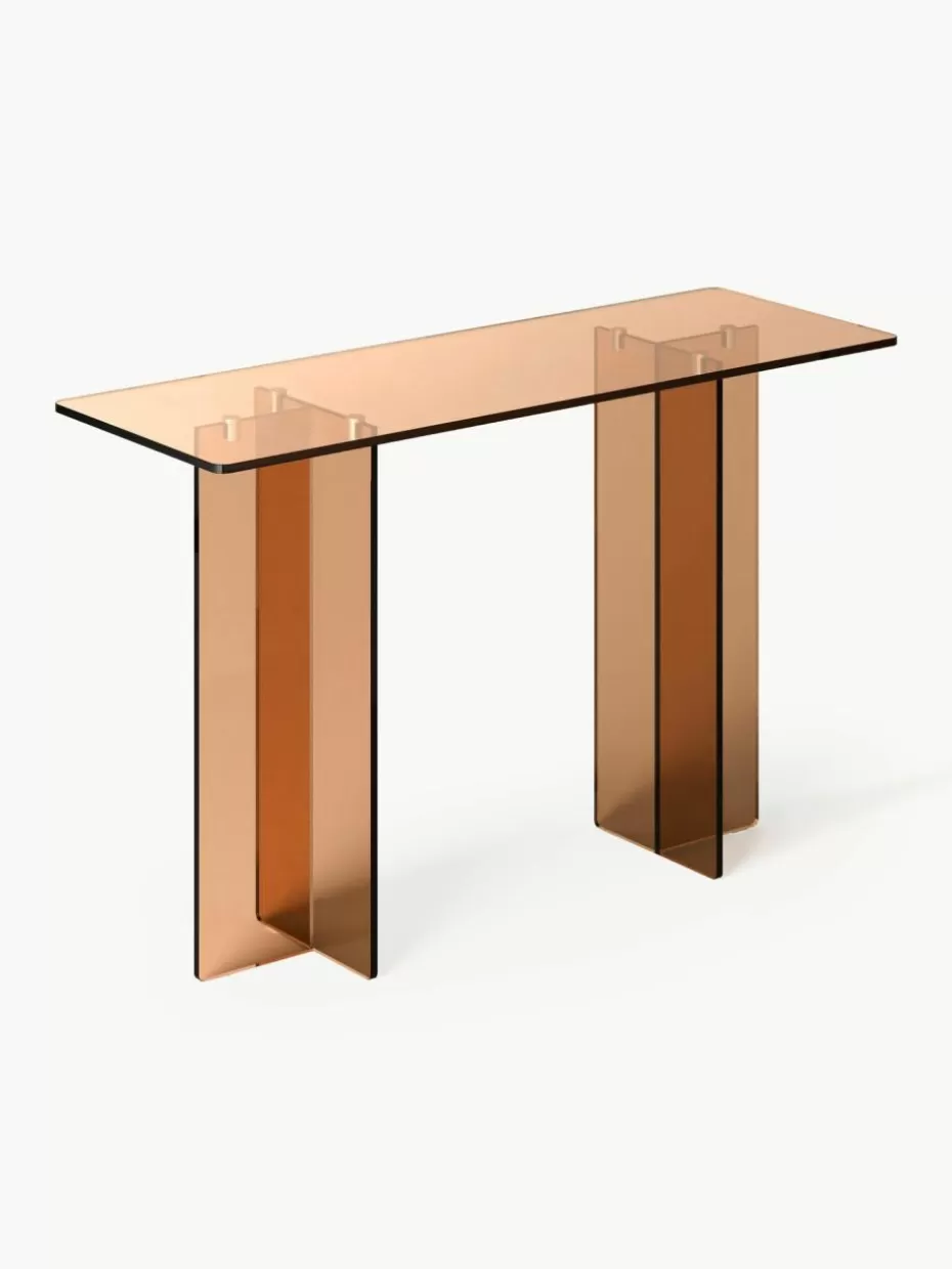 Konsolen | Konsolen-Westwing Collection Glas-Konsole Anouk Braun, transparent