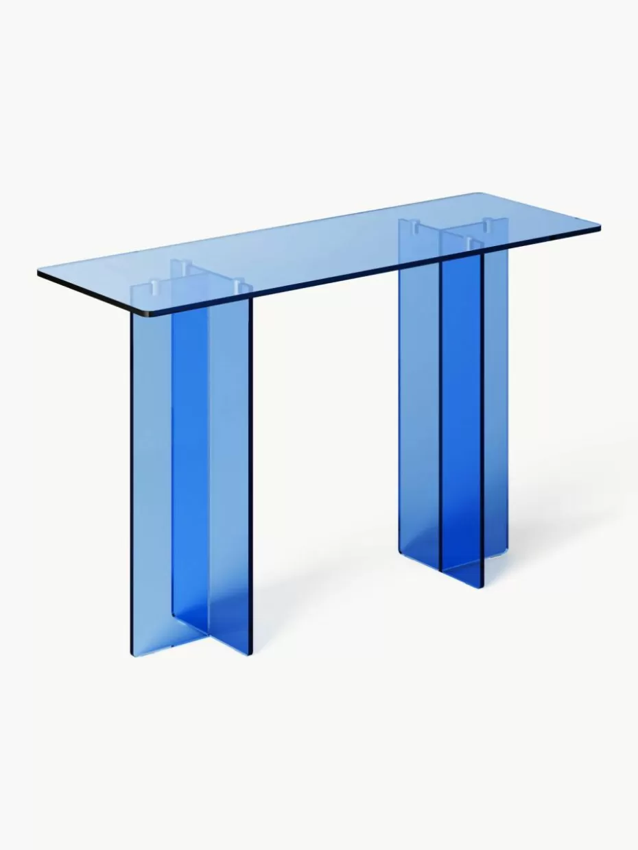 Konsolen | Konsolen-Westwing Collection Glas-Konsole Anouk Blau, transparent