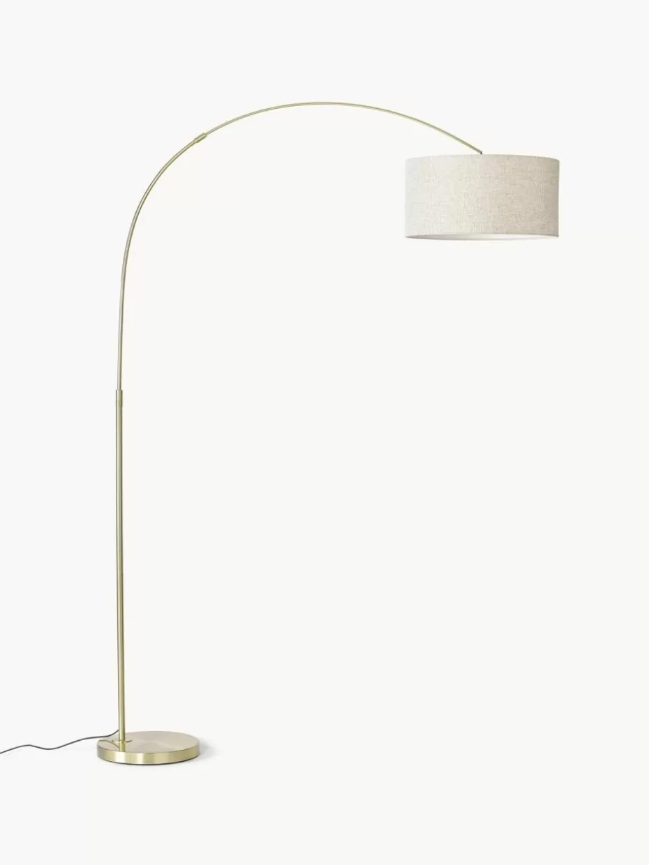 Bogenlampen-Westwing Collection Große Bogenlampe Niels Hellbeige, Goldfarben