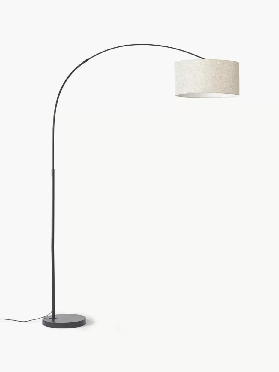 Bogenlampen-Westwing Collection Große Bogenlampe Niels Hellbeige, Schwarz
