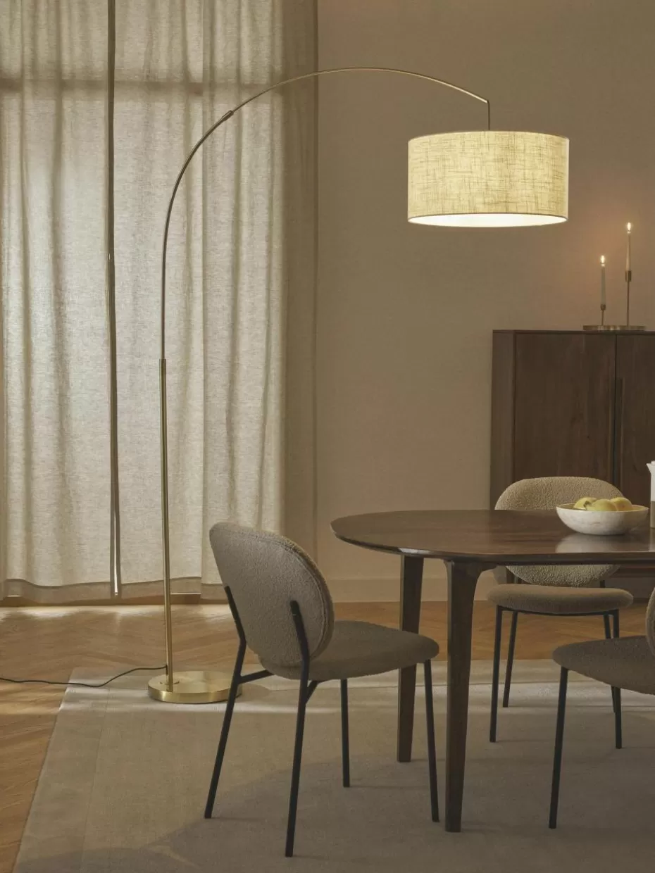 Bogenlampen-Westwing Collection Große Bogenlampe Niels Hellbeige, Goldfarben