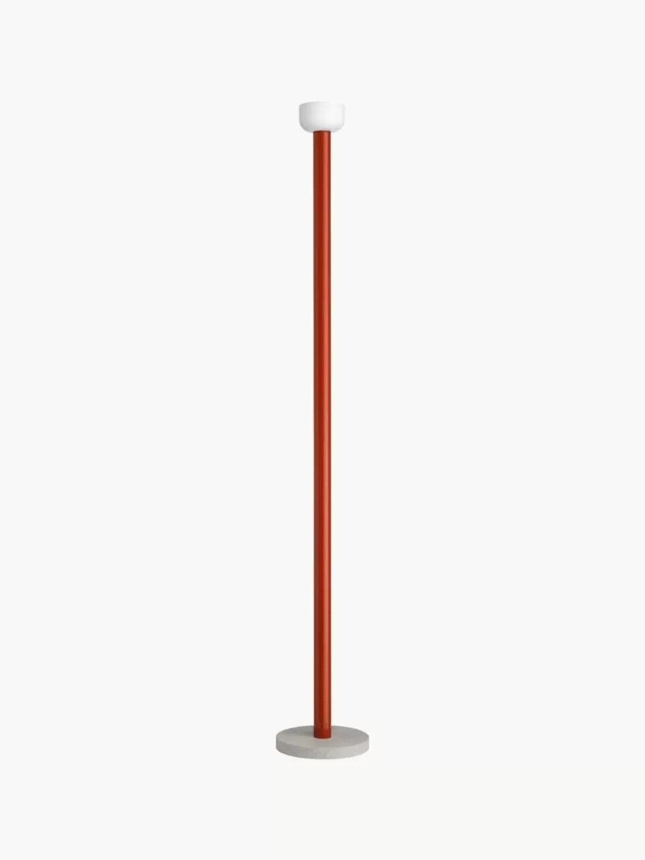 Led-Stehleuchten-Flos Große dimmbare LED-Stehlampe Bellhop Rot