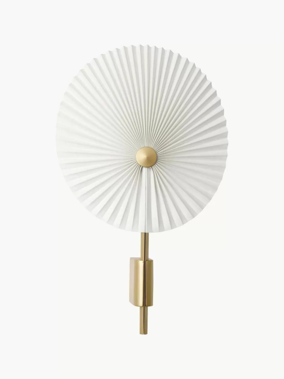 Led-Wandleuchten-Gejst Große dimmbare LED-Wandleuchte Liris Weiß, Goldfarben