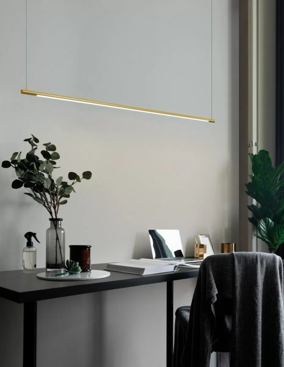 Led-Pendelleuchten | Pendelleuchten-Nova Luce Große LED-Pendelleuchte Elettra Goldfarben
